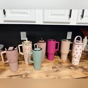 Assorted Stainless Travel Mugs - Pink, Mint, Fuchsia